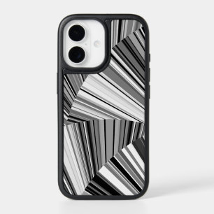 Modern Black White Silver Grey Gray Pattern iPhone 17 Case