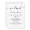 Modern black white simple we eloped wedding photo