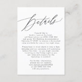 Modern Black & White Simple Wedding Enclosure Card (Front)