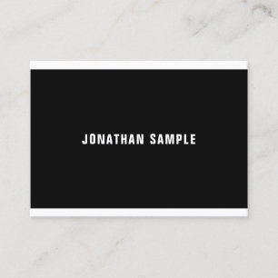 Modern Black White Sleek Design Luxury Elegant Business Card