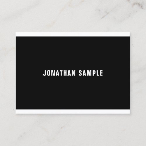 Modern Black White Sleek Design Luxury Elegant Business Card