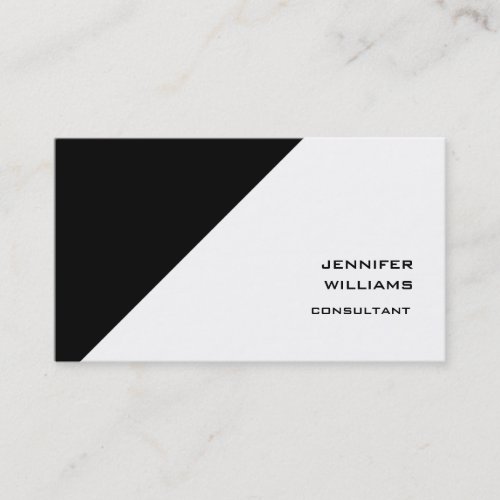 Modern Black White Sophisticated Trendy Style Business Card