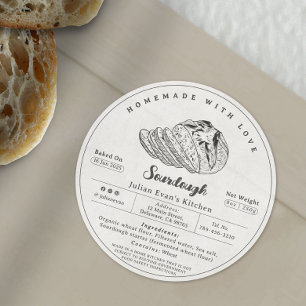 Modern Black & White Sourdough Cottage Law Label