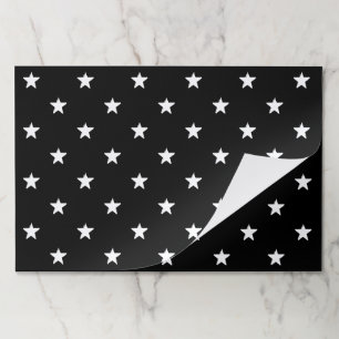 Modern black & white stars pattern paper placemats