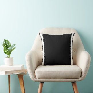 Modern Black & White Striped Decorative Throw Pillow