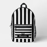 Bold Modern Black White Striped Pattern with Heart Printed  display picture 2