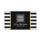 Modern Black & White Stripes Custom Logo
