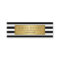 Modern Black White Stripes Gold Label Mini Card