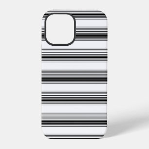 Modern black white stripes iPhone 12 pro case