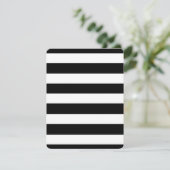 Modern Black White Stripes Pattern (Standing Front)
