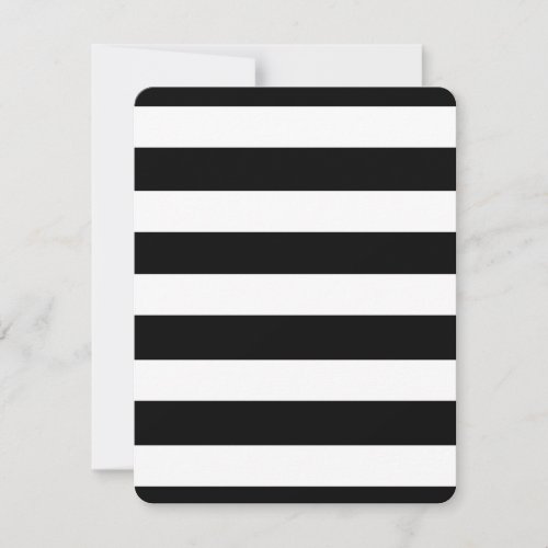 Modern Black White Stripes Pattern 4.25x5.5 Paper Invitation Card