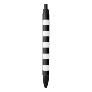 Modern Black White Stripes Pattern Pen