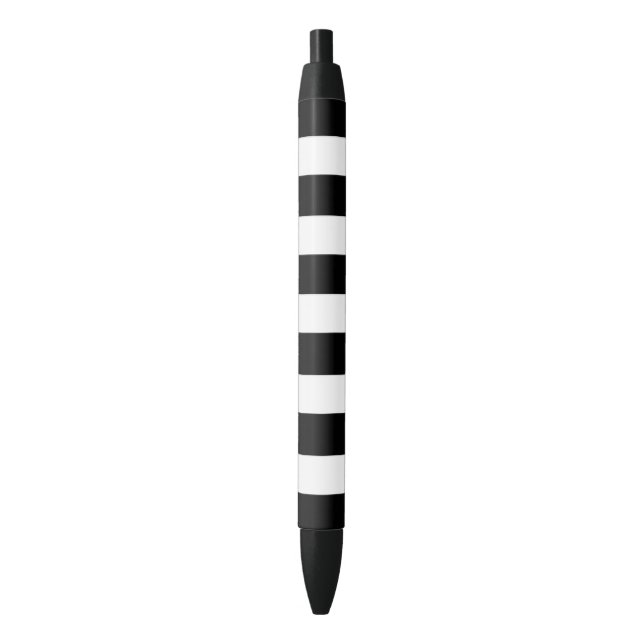 Modern Black White Stripes Pattern Pen (Front Vertical)