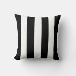 Modern Black White Stripes Pattern Throw Pillow at Zazzle