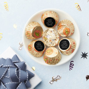 Modern Black White the Night Before Wedding Party  Reese's Peanut Butter Cups