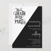 Modern Black White Till Death Do Us Part Wedding Invitation | Zazzle