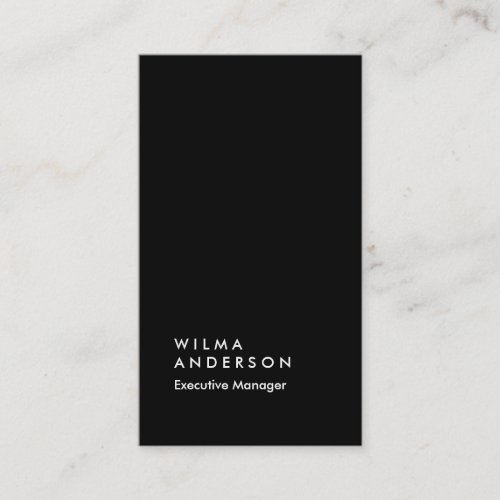 Modern black white trendy impressive professional business card