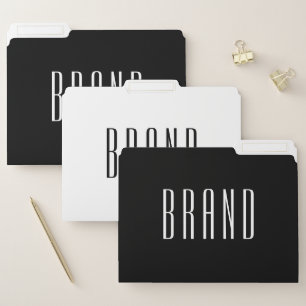 Modern Black & White Trendy Stylish   EMPIRE font File Folder