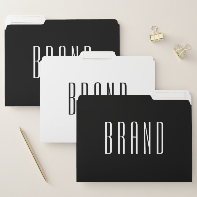 Modern Black & White Trendy Stylish | EMPIRE font File Folder (Set)