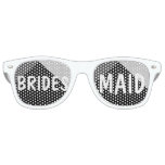 Modern Black White Triangles Colorblock Bridesmaid Retro Sunglasses at Zazzle
