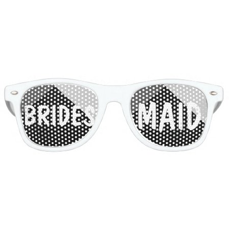 Modern Black White Triangles Colorblock Bridesmaid Retro Sunglasses