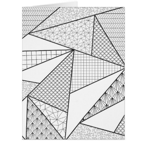 Modern Black White Triangles Geometric Pattern