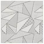 Modern Black White Triangles Geometric Pattern Fabric