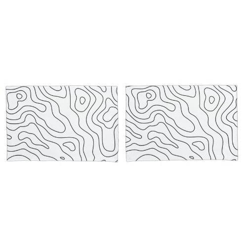 Modern Black White Wavy Abstract  Area  Pillow Case