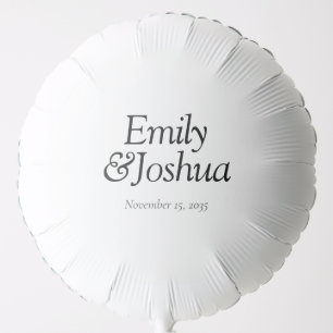 Modern Black & White Wedding Balloon