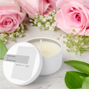 Modern Black & White Wedding  Mini Candle Favors