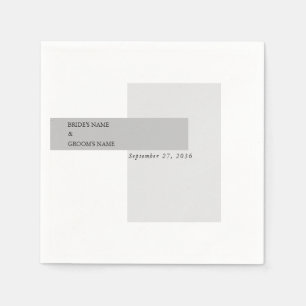 Modern Black & White Wedding Napkins