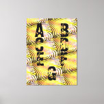 Modern -BLACK-WHITE-YELLOW-Very Nice  Canvas Print