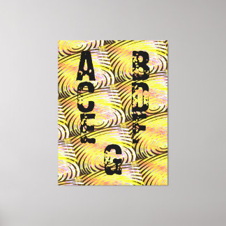 Modern -BLACK-WHITE-YELLOW-Very Nice  Canvas Print
