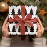 Modern Black Winter Tree Christmas Wrapping Paper<br><div class="desc">Modern Black Winter Tree Christmas</div>