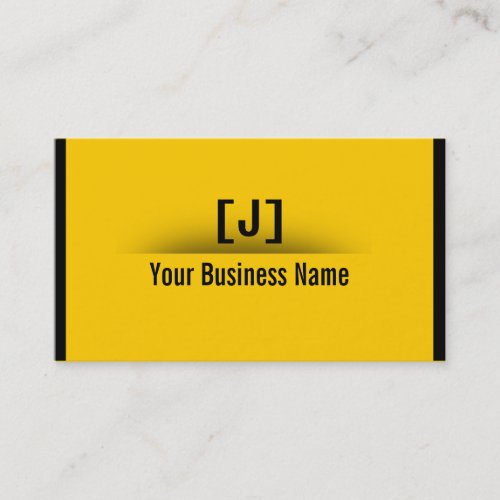Modern Black &amp; Yellow Minimalism Business Card