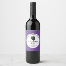 Modern Blackberry Wine Bottle
