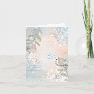 Modern Blank Botanical Note Card Stationery