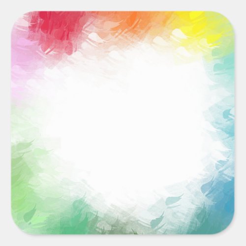 Modern Blank Template Custom Colorful Abstract Square Sticker