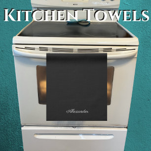 Modern Blank template, White Script Kitchen Towel