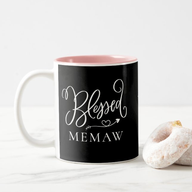 Modern Blessed Memaw Coffee Mug (With Donut)