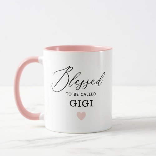 Modern Blessed to be Called Gigi Mothers Day Mug