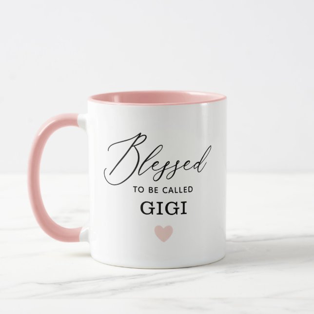 Modern Blessed to be Called Gigi Mother's Day Mug (Left)