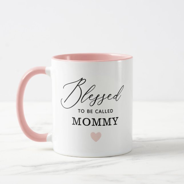 Modern Blessed to be Called Mommy Mother's Day Mug (Left)