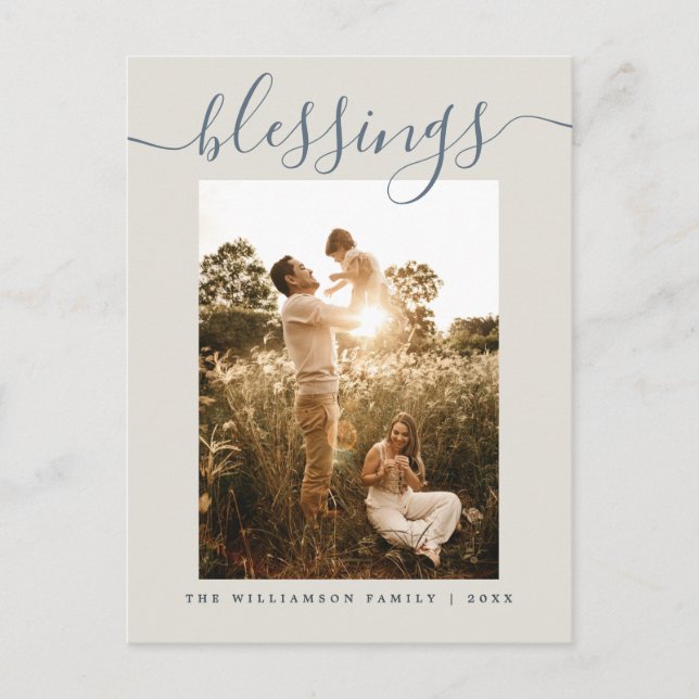 Modern Blessings Cream Christmas Holiday (Front)