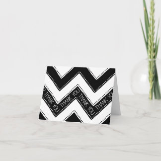 Modern Bliss Chevron print Thank You card