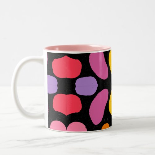 Modern Blob Swatch Pattern    Two_Tone Coffee Mug