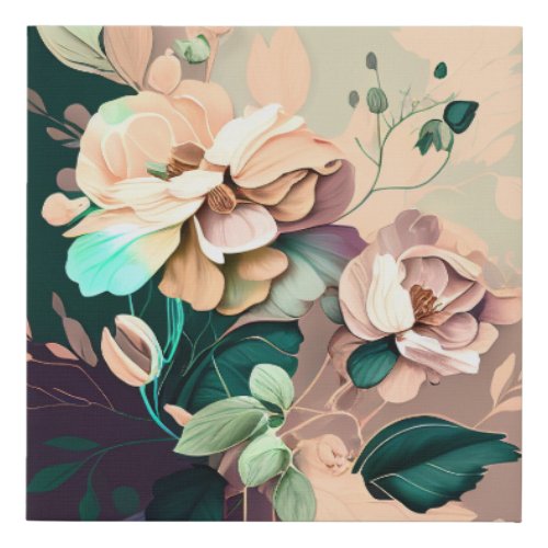 Modern Bloom _ Abstract Floral Canvas Painting