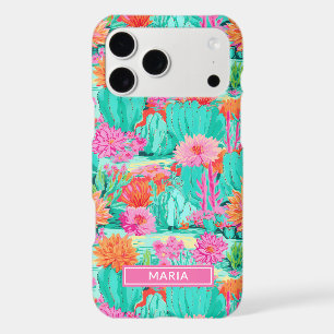 Modern Blooming Cacti Personalized iPhone 17 Pro Max Case