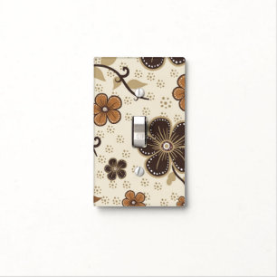 Modern Blooms Abstract Floral Artful Single Toggle Light Switch Cover
