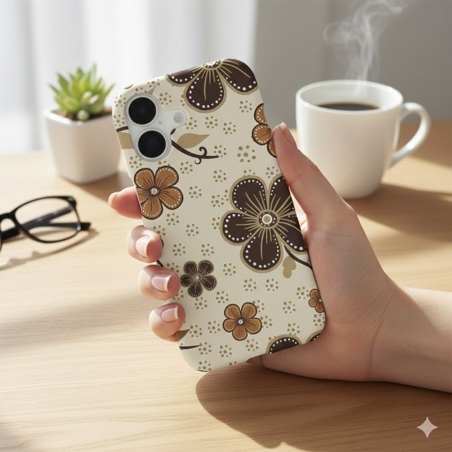 Modern Blooms Abstract Floral Protective iPhone Case (Modern Blooms Abstract Protective iPhone 17 Case)